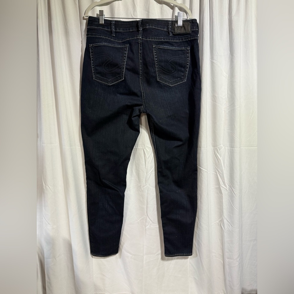 Silver Brand Stevie style Skinny Dark Denim Jeans sz 14 (C1C)